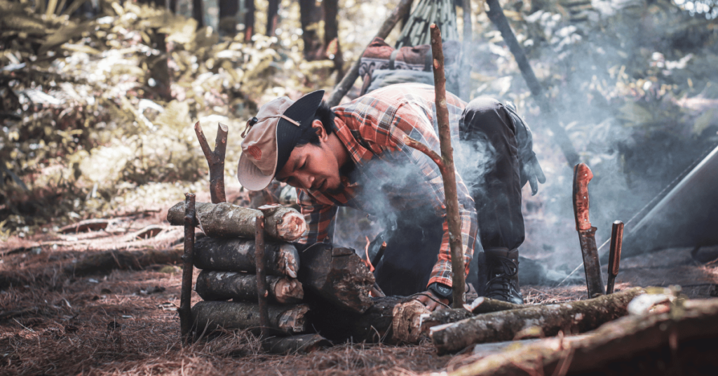 Survival gear essentials packed in a rugged backpack for emergency preparedness.